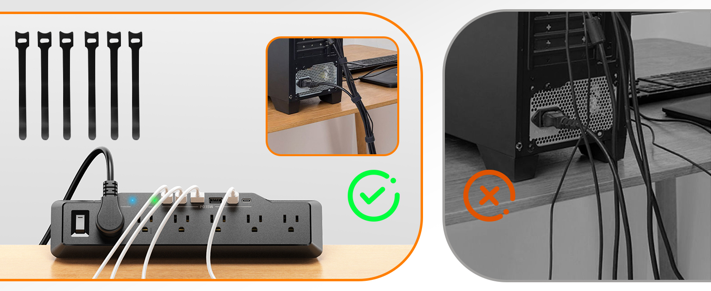 12-In-1 Desk Charger Station With Switches