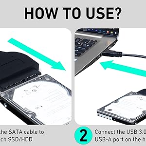 USB3.0 A to SATA Cable 5Gbps