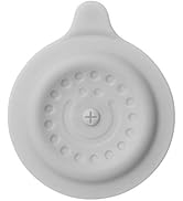 Ubbi Bathtub Drain Cover, Silicone Drain Stopper with Suction, Baby Bath Time Accessory, Gray