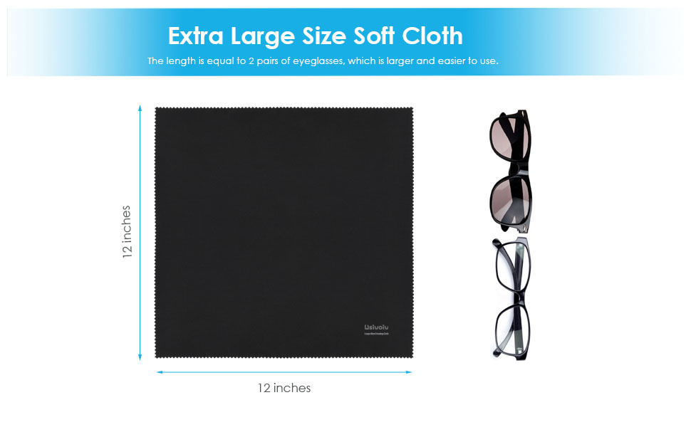 Extra Large Size Eyeglasses Cleaning CLoths