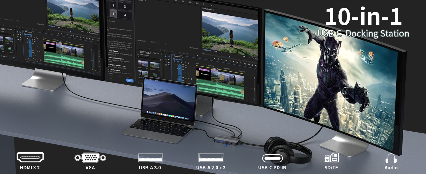 yuansahan 10-in-1 USB C Docking Station