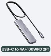 UGREEN USB C Hub - 4 Port USB 3.0 Powered Splitter for Laptops, MacBooks, iPads, Chromebooks, iPh...