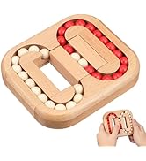 Wooden Rotating Bean Puzzle, Creative Spinning Cube Brain Teaser for Training, Portable Wooden Mi...