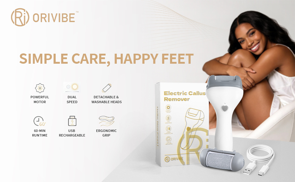 Electric Callus Remover for Feet - Rechargeable Foot File Kit