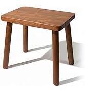 13.4inch Wooden Step Stool for Adults,Small Wooden Stool with Non-Slip Feet,Removable Plant Stand...