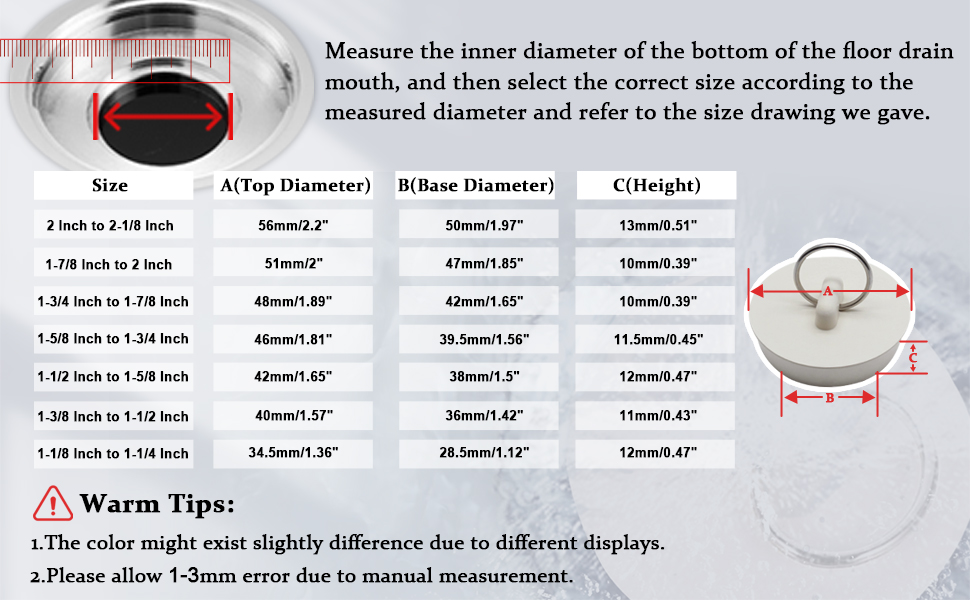 Bonsicoky Rubber Drain Stopper