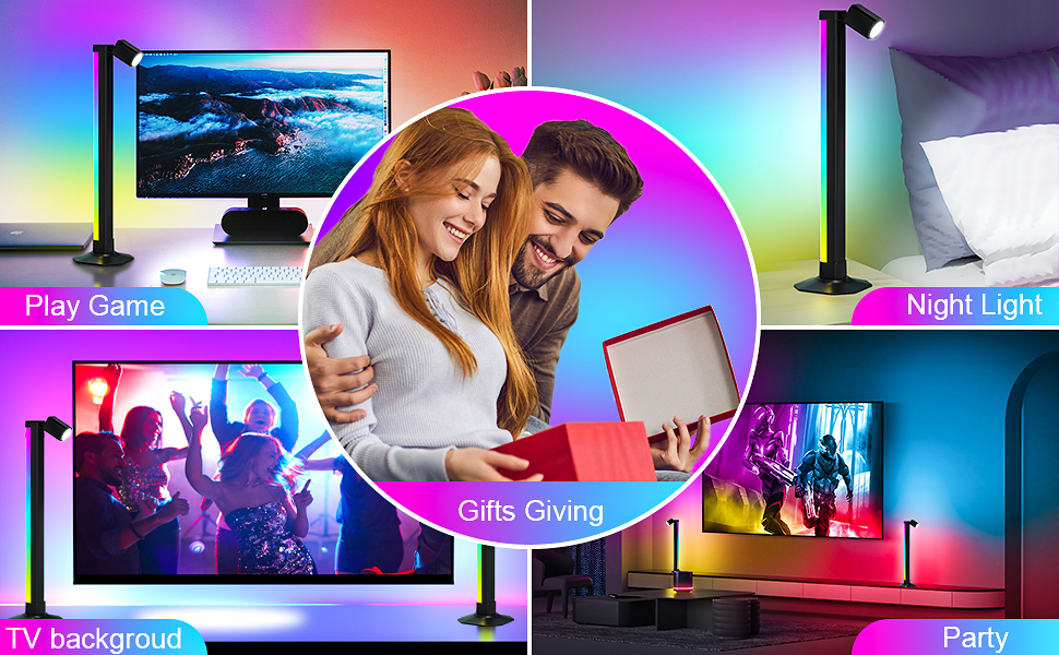 Smart Light Bar with Swivel Lamp