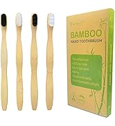 EasyHonor Extra Soft Toothbrush, Natural Bamboo Toothbrush with Micro Fur Ultra Soft 20,000 Brist...