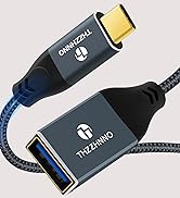Thzzhnno USB C to A Female 3.0 Cable 3.3FT, 10Gbps USBC Male to USBA Female Cable, USB Type C to ...