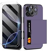 SAMONPOW for iPhone 16 Pro Max Case Wallet with Card Holder + 2 Screen Protector + 1 Camera Cover...