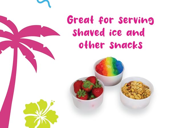 Great for serving shaved ice and other snacks