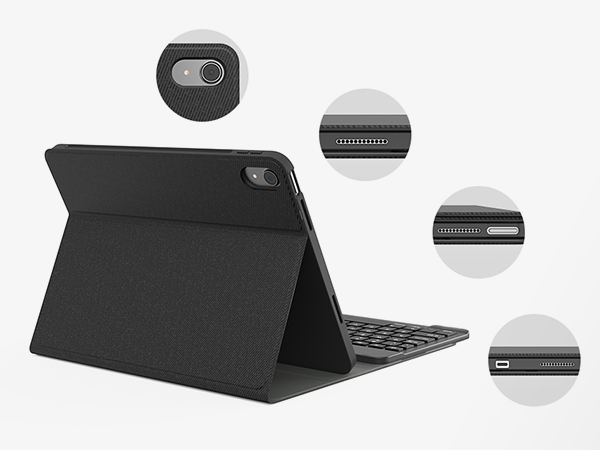 ipad case with keyboard 10th generation Precise cutouts