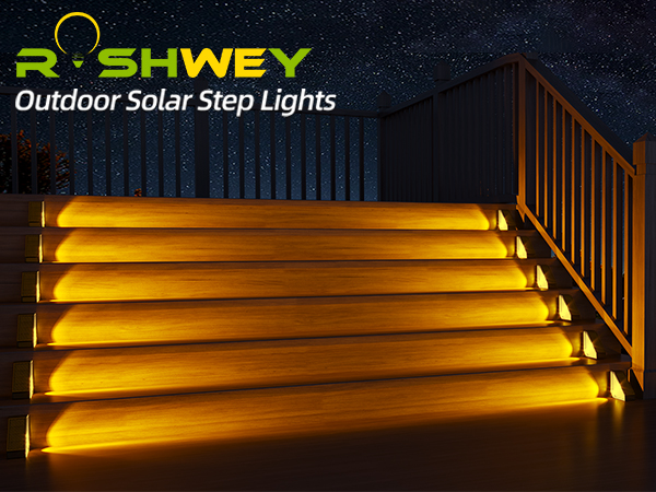 ROSHWEY Outdoor solar step lights