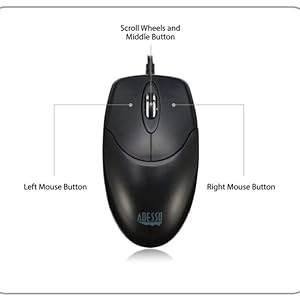 Type C TAA Compliant Optical Scroll Mouse