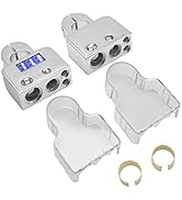 EVGATSAUTO Car Battery Terminal Connectors Kit, Motor Battery Terminal Connectors with Digital Vo...