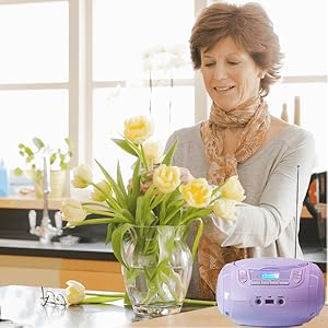 radio cd player purple