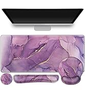 ToLuLu Desk Mat, XXL Large Mouse Pad Wrist Support Set,4 in1 Gaming Mousepad Desk Pad+ Ergonomic ...