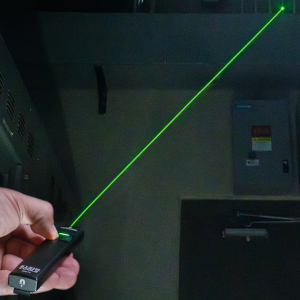 Green laser accurately pinpoints objects across long distances