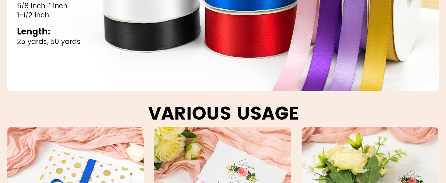 DOUBLE FACED RIBBON