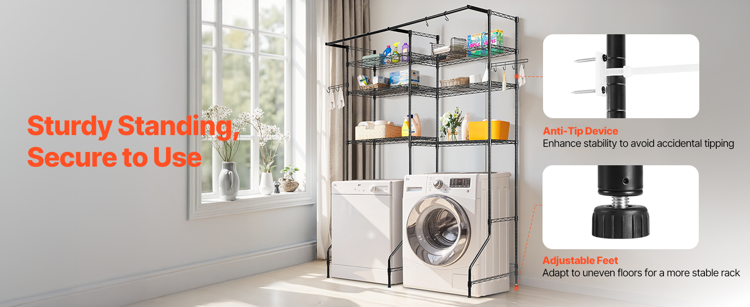 washer and dryer shelves