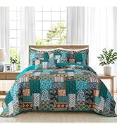 BEDIFANY Cotton King Size Quilt Set, Lightweight Bedspread King Coverlet, Soft Farmhouse Quilt Be...
