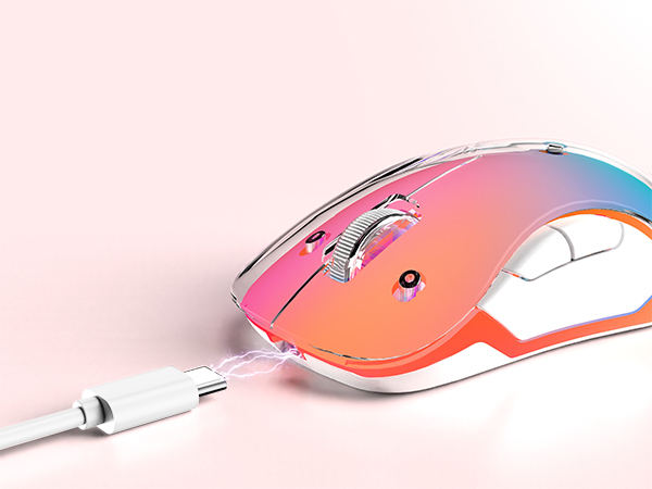 LED wireless mouse pink