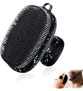 Face Scrubber, Silicone Face Scrubber for Men Facial Cleansing Brush Silicone Face Wash Brush Man...