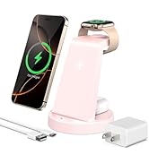 Charging Station for iPhone Charger Stand: 3 in 1 Wireless Charger for Apple iPhone 17 16e 16 15 ...