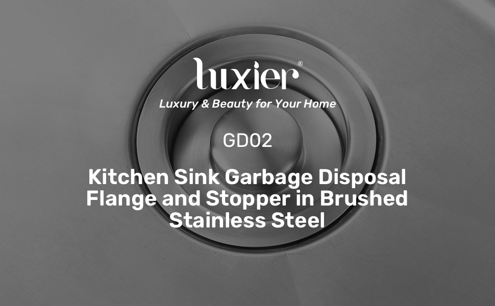 Luxier GD02 Kitchen Sink Garbage Disposal Flange and Stopper