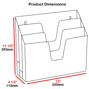pocket display brochure wall mount hanging pamphlets folders file holder desktop portrait wall mount
