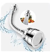 Wodgreat Kitchen Faucet Sprayer Attachment, Movable Faucet Extender with 4 Spray Modes, 360° Rota...