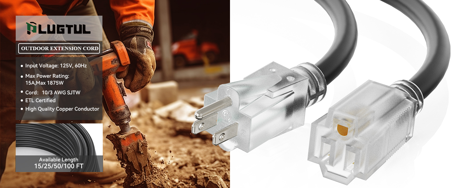 10 gauge extension cord heavy duty extension cord outdoor