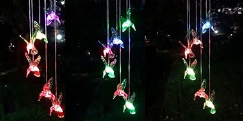 Solar wind chimes 7 color changing 