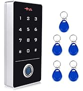 AMOCAM Fully Weatherproof Fingerprint ID Keypad Access Control System with 5PCS ID Key Fobs, WG26...