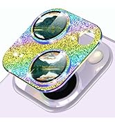 YWXTW Designed for iPhone 14/iPhone 14 Plus Camera Lens Protector, [4TH Gen Full Bling] Glitter S...