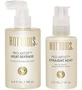 Hot Tools Pro Artist Heat Defense Instant Detangling Mist and Straight Heat, Heat Activated Stra...