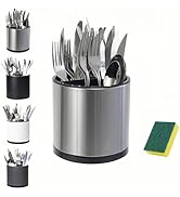 LIBODOUR Utensil Holder, 360°Rotating Kitchen Utensil Holder For Counter,Cooking Silverware Organ...