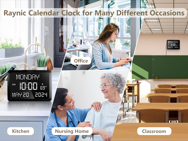 digital clock with indoor temperature