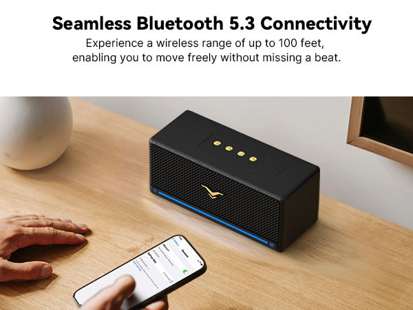 Bluetooth Speaker with Blueooth 5.3 Connectivity