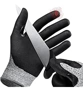 NoCry Coated Cut Resistant Gloves with Superior Grip; Waterproof Reinforced Foam Nitrile Coating;...