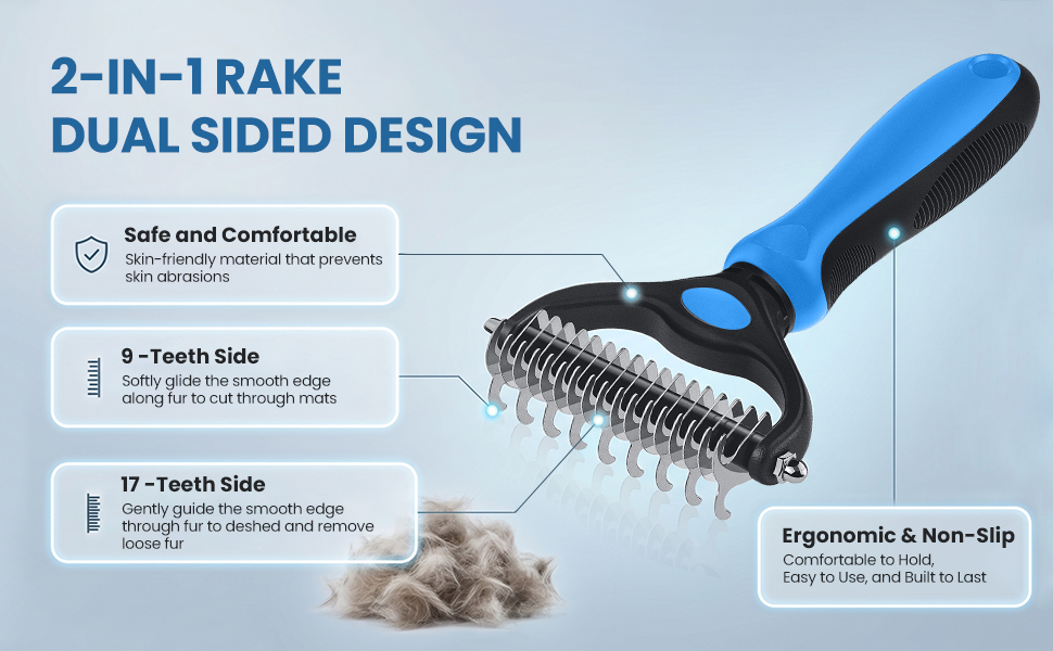 2-IN-A Rake Dual sided design