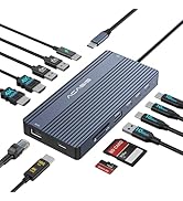 ACASIS USB C Hub with 4K Video Output USBC Splitter with 2*HDMI+4 * 10Gbps Data Transfer+Ethernet...