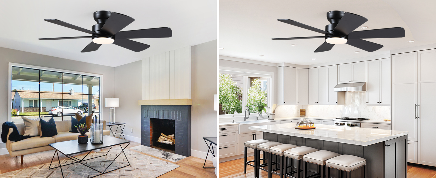 ceiling fan with lights kitchen