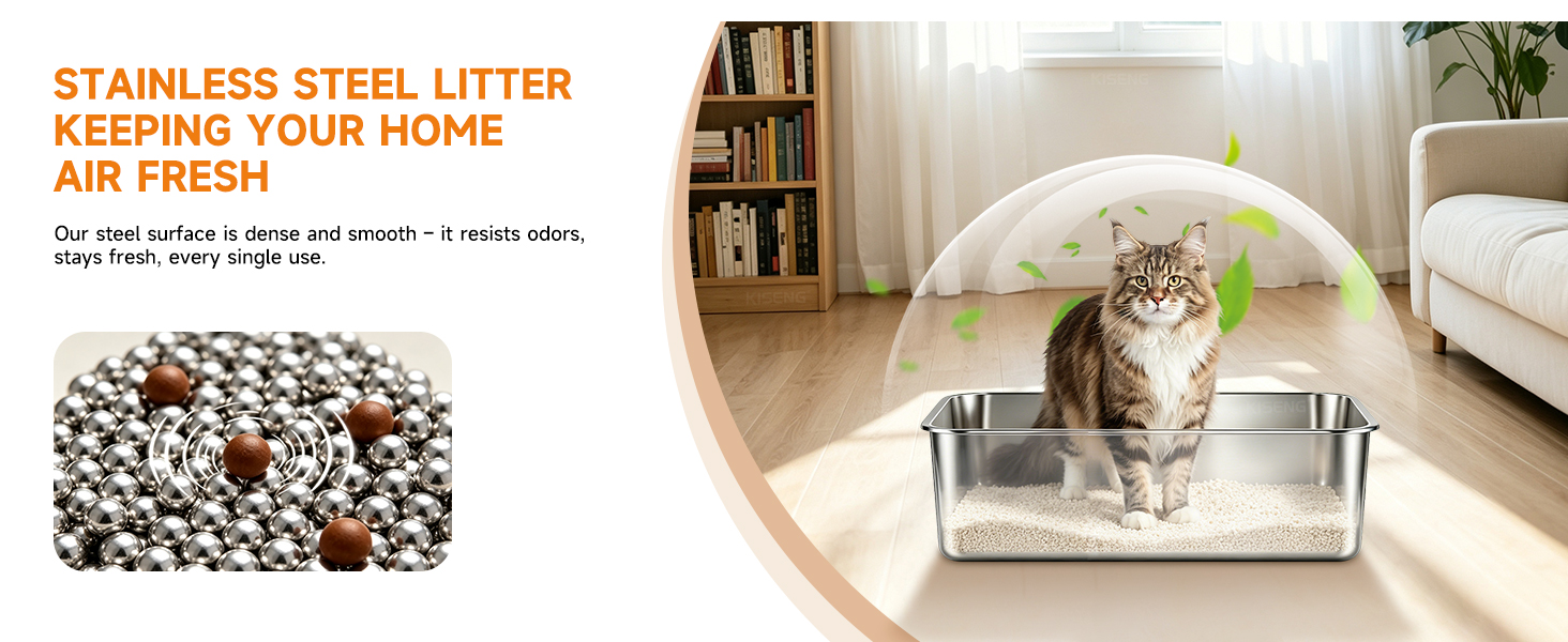 STAINLESS STEEL LITTER KEEPING YOUR HOME AIR FRESH