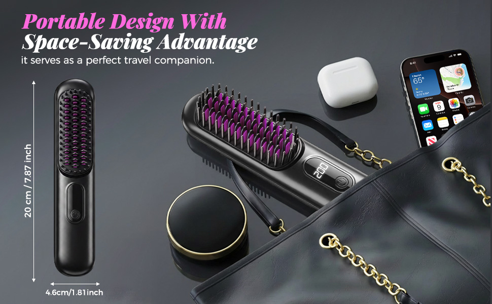 Cordless Hair Straightener Brush