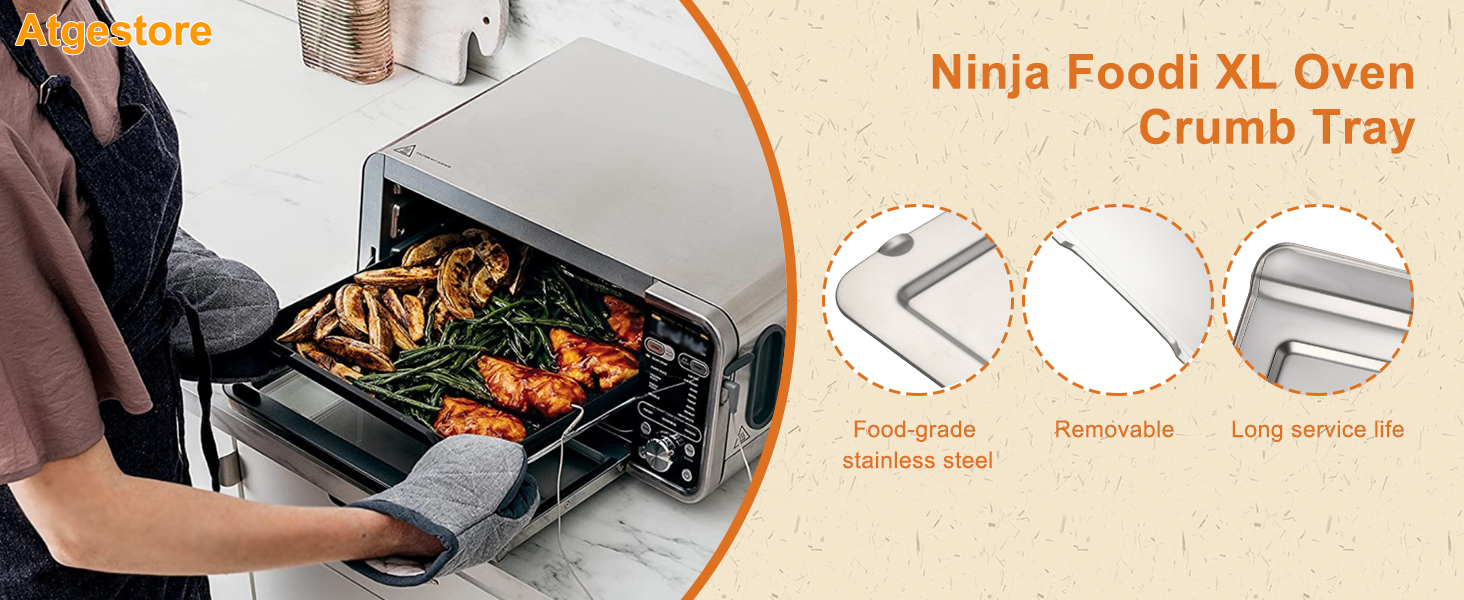 DT201 DT251 Crumb Tray Replacement Parts for Ninja Foodi XL Oven Crumb Tray F108SH200 Air Fryer