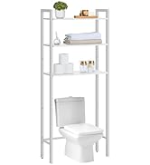 HOOBRO Over The Toilet Storage, 3-Tier Bathroom Organizer Shelf Over Toilet, Freestanding Bathroo...