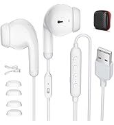 USB Headset with Mic/Mute for PC 7.5 Ft Cable, EQ Adjustable USB A Headphones for Computer, Wired...