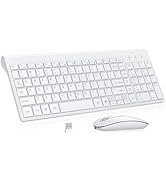 cimetech Wireless Keyboard and Mouse, [Rechargeable Mouse][Silent Scissor Switch Key][Labor-Savin...