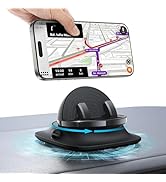 MIXVIRGO Car Phone Holder Mount, Dashboard Cell Phone Stand with Anti-Slip Base, Dual Adjustable ...
